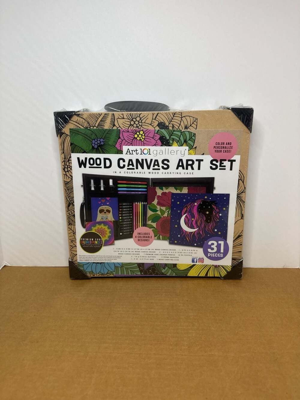 Art 101 Gallery Wood Canvas Art Set, 31 Pieces, Item #53031